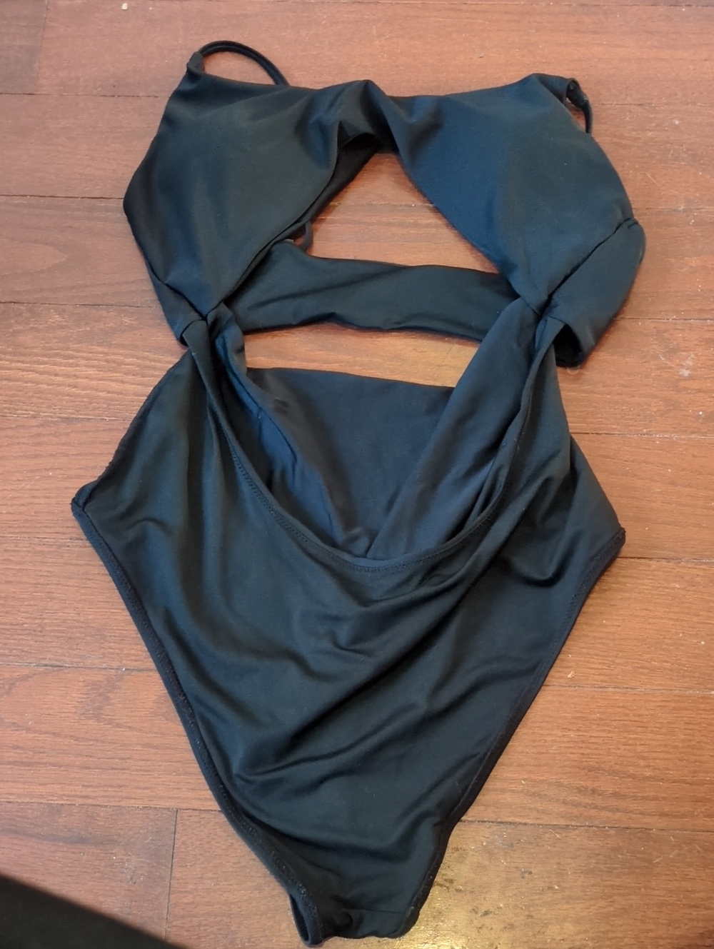 Forever 21 Black Cutout One-Piece Bodysuit